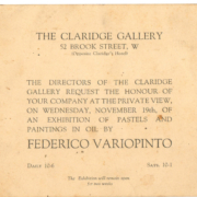 Invito mostra Londra