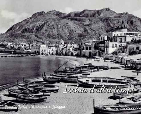 Forio_Spiaggia_panorama_sd Ischia Forio spiaggia anni 50
