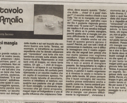 Mangiare con piacere articolo