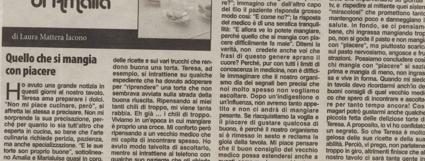 Mangiare con piacere articolo