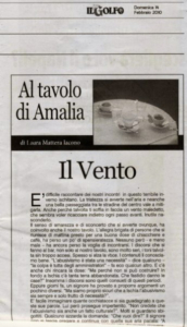 Il Vento Al tavolo di Amalia 2010